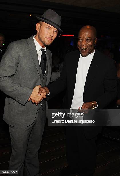 Matt Goss and Buddy Guy attend the grand opening of B.B. Kings Blues Club at The Mirage on December 11, 2009 in Las Vegas, Nevada.