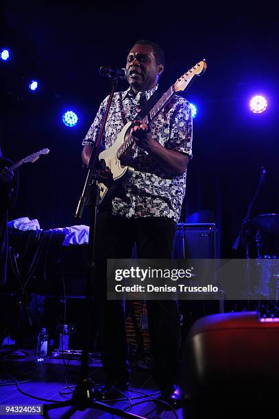 Robert Cray performs at the grand opening of B.B. Kings Blues Club on December 11, 2009 in Las Vegas, Nevada.