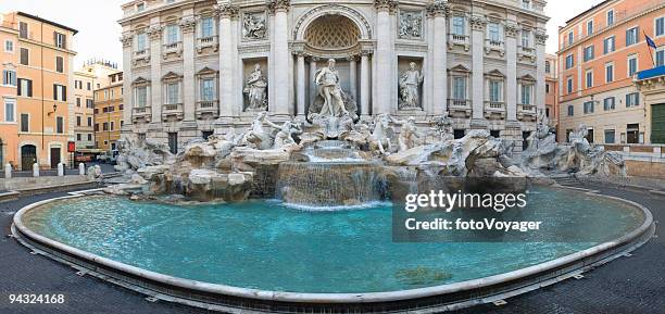 trevi fountain, rome - fountain stock pictures, royalty-free photos & images