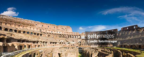 inside the colosseum, rome - inside the roman colosseum stock pictures, royalty-free photos & images