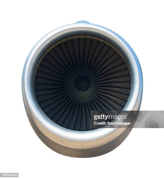 jet engine with clipping path - air intake shaft stock pictures, royalty-free photos & images