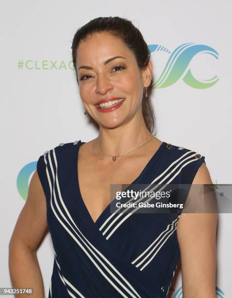 Actress Emmanuelle Vaugier attends the Cocktails for Change fundraiser hosted by ClexaCon to benefit Cyndi Lauper's True Colors Fund at the Tropicana...