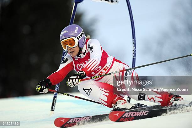 Michaela Kirchgasser of Austria during the Audi FIS Alpine Ski World Cup Women's Giant Slalom on December 12, 2009 in Are, Sweden.