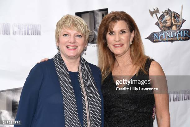 Director/writer/actress Judy Norton and actress Alison Arngrim attend the premiere of "Inclusion Criteria" at Charlie Chaplin Theatre on April 7,...