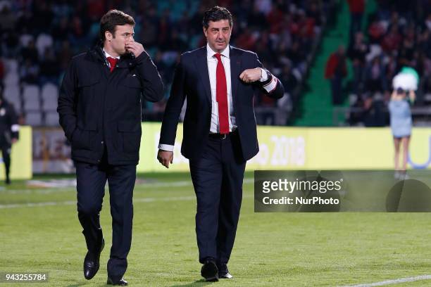 Benficas head coach Rui Vitoria from Portugal during the Premier League 2017/18 match between Vitoria Setubal and SL Benfica, at Bonfim Stadium in...