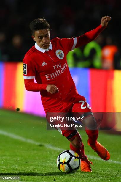 Benfcas Midfielder Franco Cervi from Argentina during the Premier League 2017/18 match between Vitoria Setubal and SL Benfica, at Bonfim Stadium in...