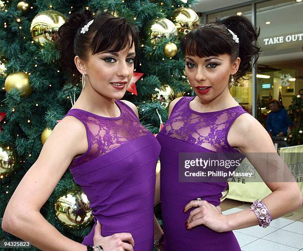 The Cheeky Girls Gabriella Irimia and Monica Irimia launch their own cosmetic brand called 'The Cheeky Girl Collection' in Bradleys Pharmacy in...