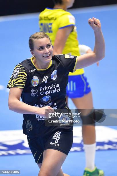 Isabelle Gullden during CSM Bucharest v Metz Handball - EHF Women's Champions League Quarter Final, Polyvalent Hall, Bucharest, Romania, 06 April...