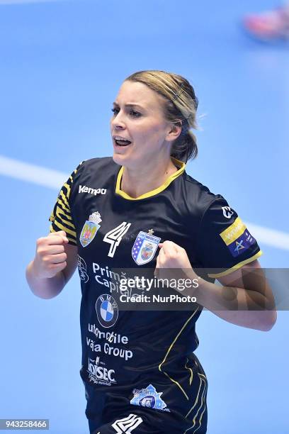 Bucharest's Isabelle Gullden during CSM Bucharest v Metz Handball - EHF Women's Champions League Quarter Final, Polyvalent Hall, Bucharest, Romania,...