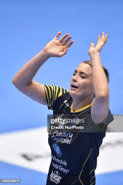 Bucharest's Isabelle Gullden during CSM Bucharest v Metz Handball - EHF Women's Champions League Quarter Final, Polyvalent Hall, Bucharest, Romania,...