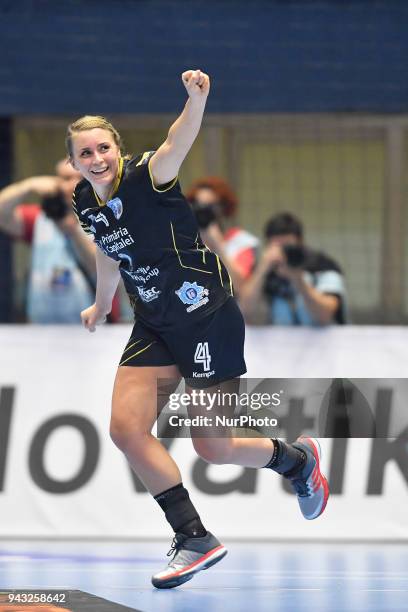 Bucharest's Isabelle Gullden during CSM Bucharest v Metz Handball - EHF Women's Champions League Quarter Final, Polyvalent Hall, Bucharest, Romania,...