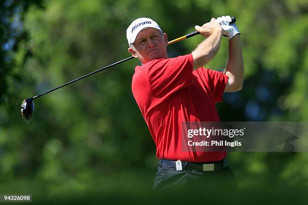 Roger Chapman of England in action during round two of the Mauritius Commercial Bank Open played at the Legends Course, Constance Belle Mare Plage,...