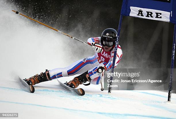 Taina Barioz of France during the Audi FIS Alpine Ski World Cup Women's Giant Slalom on December 12, 2009 in Are, Sweden.