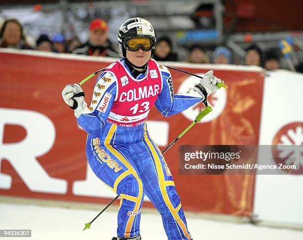 Anja Paerson of Sweden during the Audi FIS Alpine Ski World Cup WomenÕs Giant Slalom on December 12, 2009 in Are, Sweden.