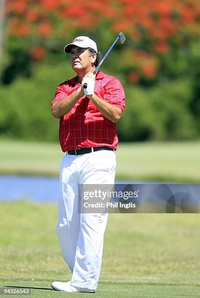 David Frost of South Africa in action during round two of the Mauritius Commercial Bank Open played at the Legends Course, Constance Belle Mare...