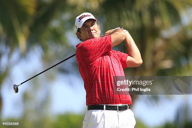 David Frost of South Africa in action during round two of the Mauritius Commercial Bank Open played at the Legends Course, Constance Belle Mare...