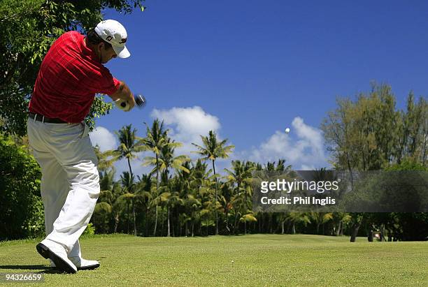 David Frost of South Africa in action during round two of the Mauritius Commercial Bank Open played at the Legends Course, Constance Belle Mare...