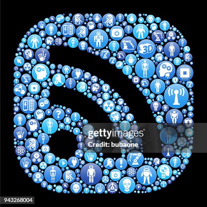 Wi-fi 藍色圖示圖案背景 Wi-fi 藍色圖示圖案背景