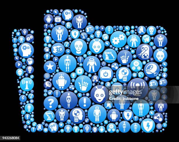 folder blue icon pattern background - operating procedures standardization stock illustrations