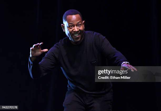 Comedian/actor Martin Lawrence performs his stand-up comedy routine during Martin Lawrence's Lit AF Tour at the Mandalay Bay Events Center on April...