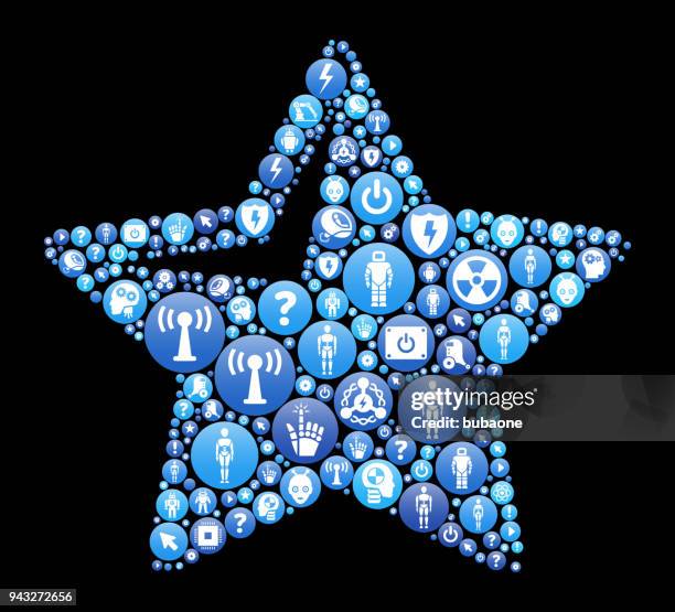 stockillustraties, clipart, cartoons en iconen met blauwe sterpictogram patroon achtergrond - operation blue star