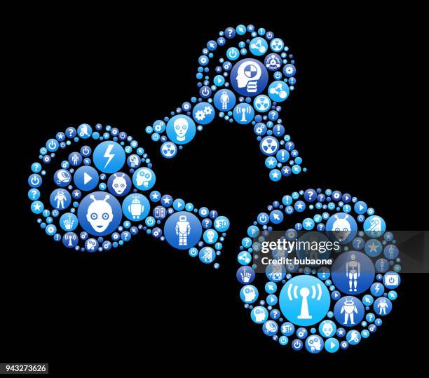 atomic formula blue icon pattern background - exoskeleton stock illustrations