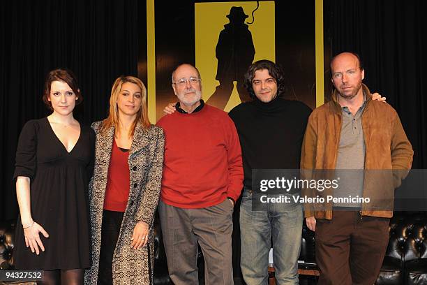 The international Jury Melanie Lynskey, Donatella Finocchiaro, James Sallis, Samuele Bersani and Jorge Guerricaechevarria pose after the awards...