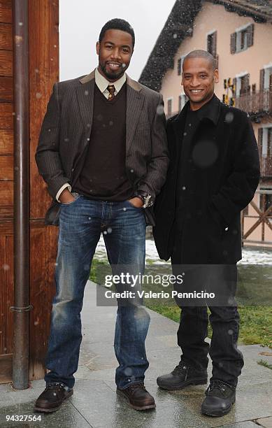 Michael Jai White and Scott Sanders attends "Black Dinamite" presentation during the XIX Edition Courmayeur Noir In Festival on December 12, 2009 in...