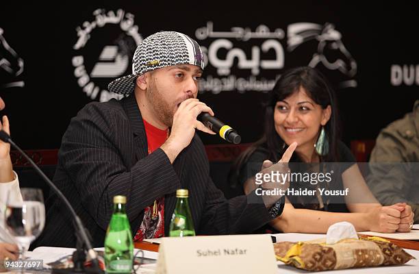 Suhell Nafar and Amal Murkus attend the fourth day of the 2009 Dubai International Film Festival on December 12, 2009 in Dubai, United Arab Emirates.