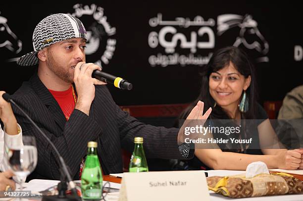 Suhell Nafar and Amal Murkus attend the fourth day of the 2009 Dubai International Film Festival on December 12, 2009 in Dubai, United Arab Emirates.