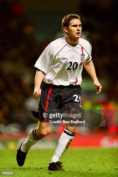 Frank Lampard of England in action during the International Friendly match against Spain played at Villa Park in Birmingham, England. England won the...