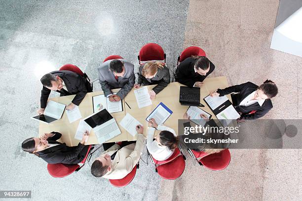 business people working at meeting. - large company stock pictures, royalty-free photos & images