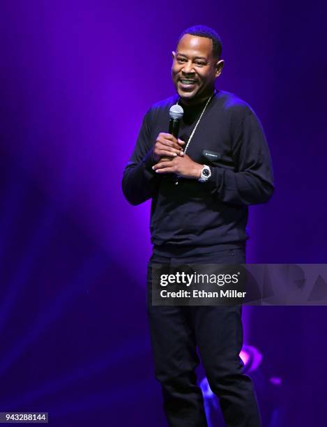 Comedian/actor Martin Lawrence performs his stand-up comedy routine during Martin Lawrence's Lit AF Tour at the Mandalay Bay Events Center on April...