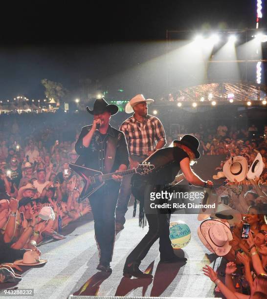 John Rich and Big Kenny of Big & Rich with Cowboy Troy perform during Country Thunder Music Festival Arizona - Day 3 on April 7, 2018 in Florence,...