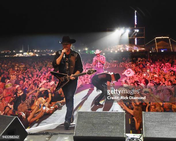 John Rich and Big Kenny of Big & Rich with Cowboy Troy perform during Country Thunder Music Festival Arizona - Day 3 on April 7, 2018 in Florence,...