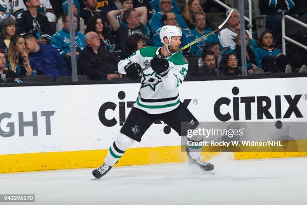 Marc Methot of the Dallas Stars skates against the San Jose Sharks at SAP Center on April 3, 2018 in San Jose, California. Marc Methot