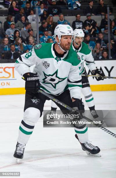 Marc Methot of the Dallas Stars skates against the San Jose Sharks at SAP Center on April 3, 2018 in San Jose, California. Marc Methot