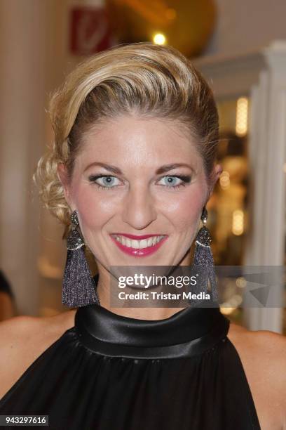 Christine Deck during the 21st Blauer Ball at Hotel Atlantic on April 7, 2018 in Hamburg, Germany.