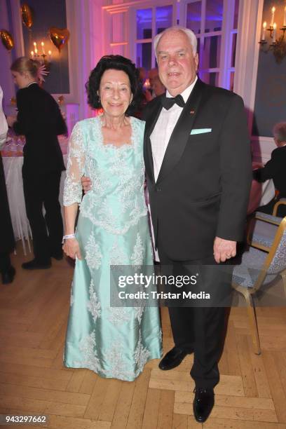 Marianne Ehnert and Guenter Ehnert during the 21st Blauer Ball at Hotel Atlantic on April 7, 2018 in Hamburg, Germany.