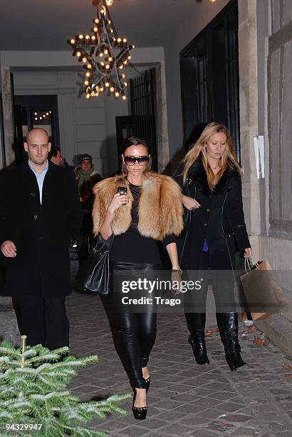 Victoria Beckham sighting while shopping at MERCI concept store on December 12, 2009 in Paris, France.