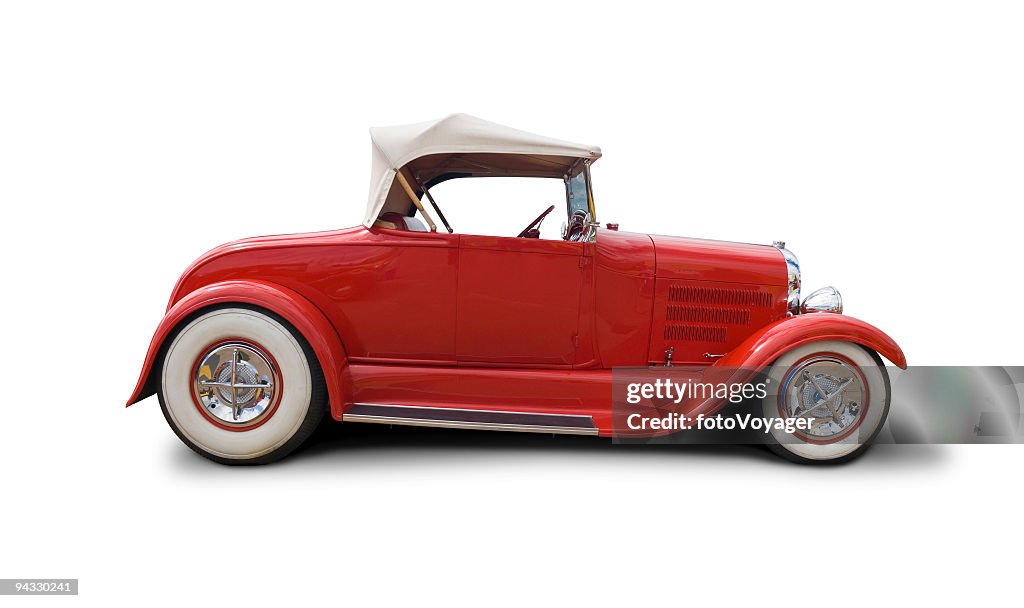 Cool retro car with clipping paths