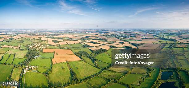 patchwork landscape vista - field stubble stock pictures, royalty-free photos & images