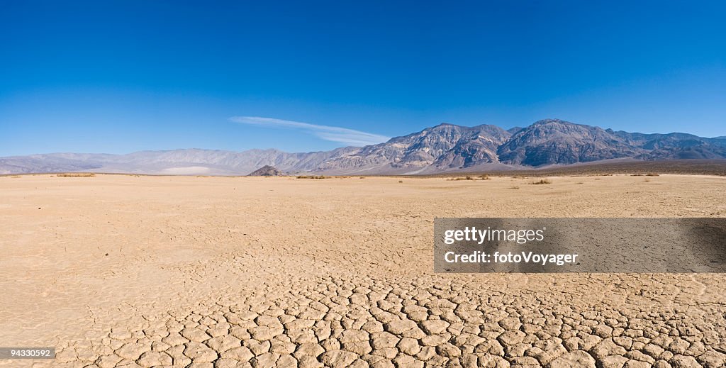 Dry lake bed in desert