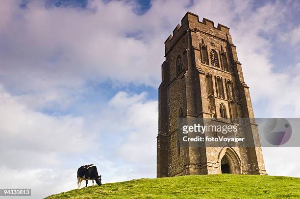 hilltop tower - somerset stock pictures, royalty-free photos & images