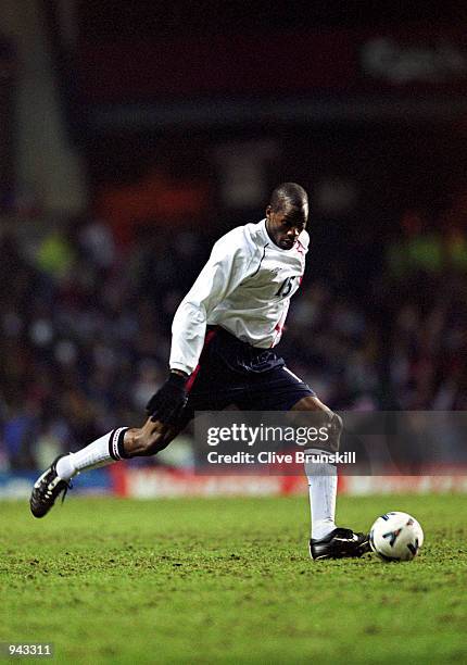 Ugo Ehiogu of England in action during the International Friendly match against Spain played at Villa Park in Birmingham, England. England won the...