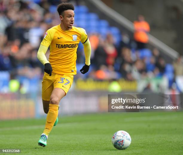 Preston North End's Callum Robinson during the Sky Bet Championship match between Reading and Preston North End at Madejski Stadium on April 7, 2018...