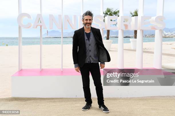 Leonardo Sbaraglia attends "Felix" Photocall during the 1st Cannes International Series Festival on April 8, 2018 in Cannes, France.