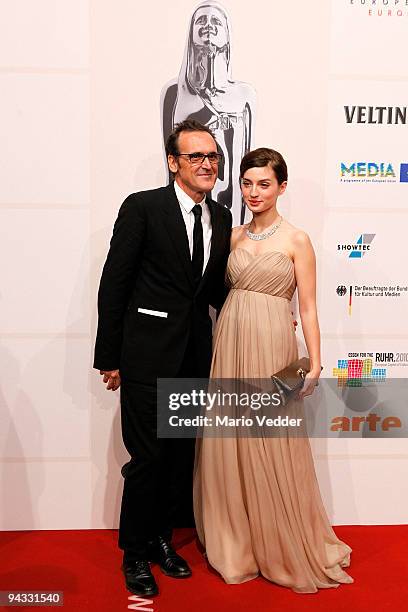 Actress Maria Valverde and Alberto Iglesia attend the 22nd European Film Awards at the Jahrhunderthalle on December 12, 2009 in Bochum, Germany.