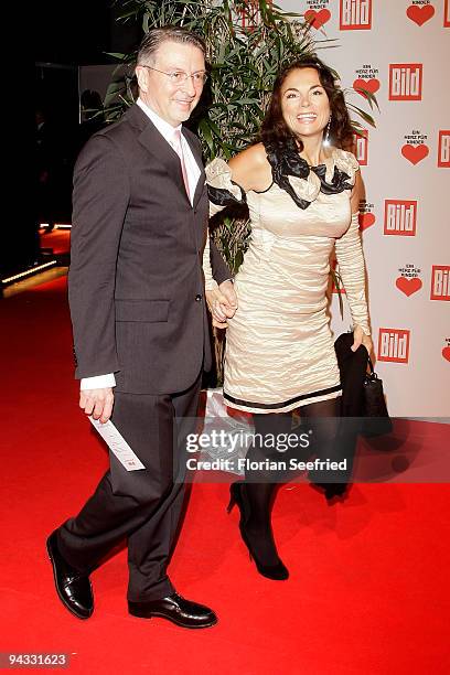 Designer Anna von Griesheim and Andreas Marx attend the 'Ein Herz fuer Kinder' Gala at Studio 20 at Adlershof on December 12, 2009 in Berlin, Germany.