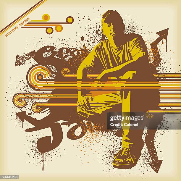 summer design elements (jpg & vector) - spring road stock illustrations